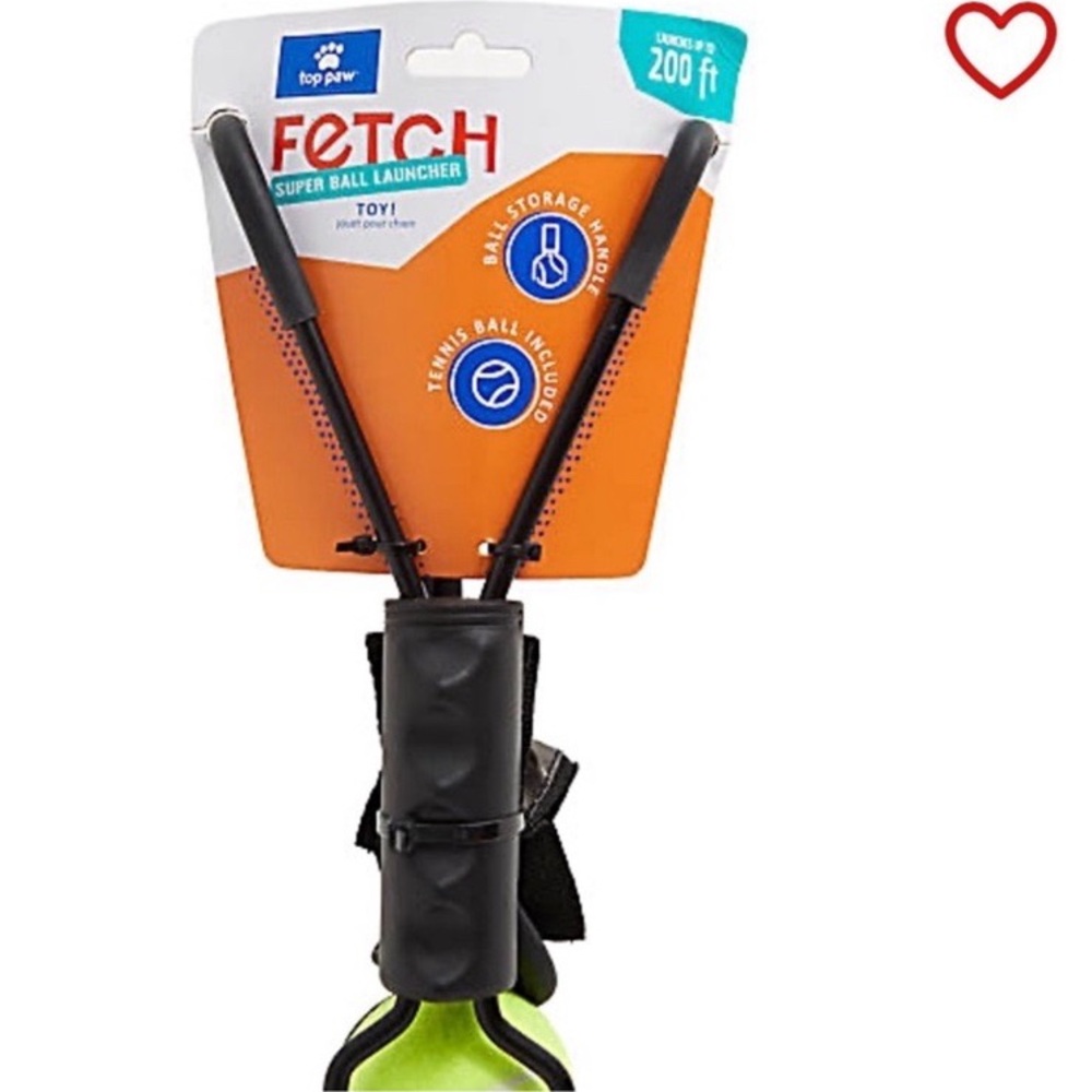 🆕 Top Paw Fetch Super Ball Launcher - Black and Orange